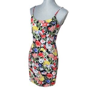ELIZABETH WAYMAN FLORAL PRINT DRESS